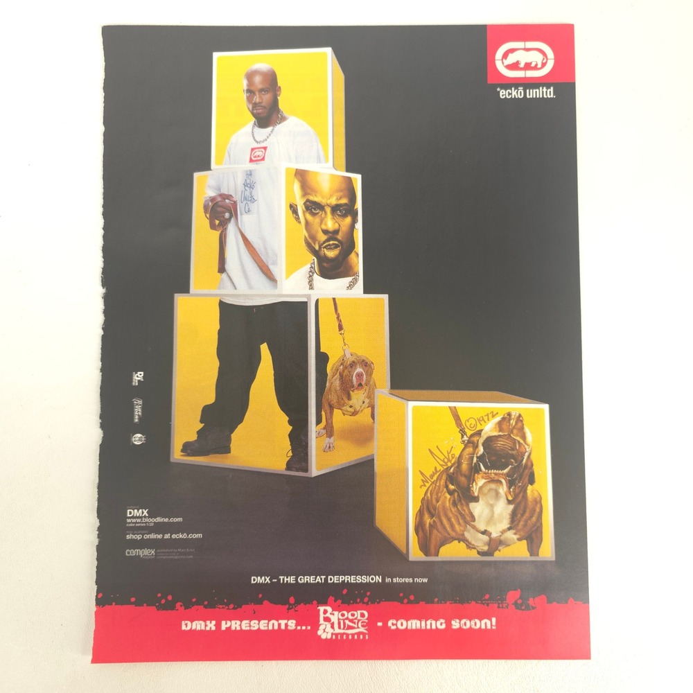 Ecko Unltd DMX Magazine Print Ad Pop Culture Hip Hop Rap Great Depression Y2K